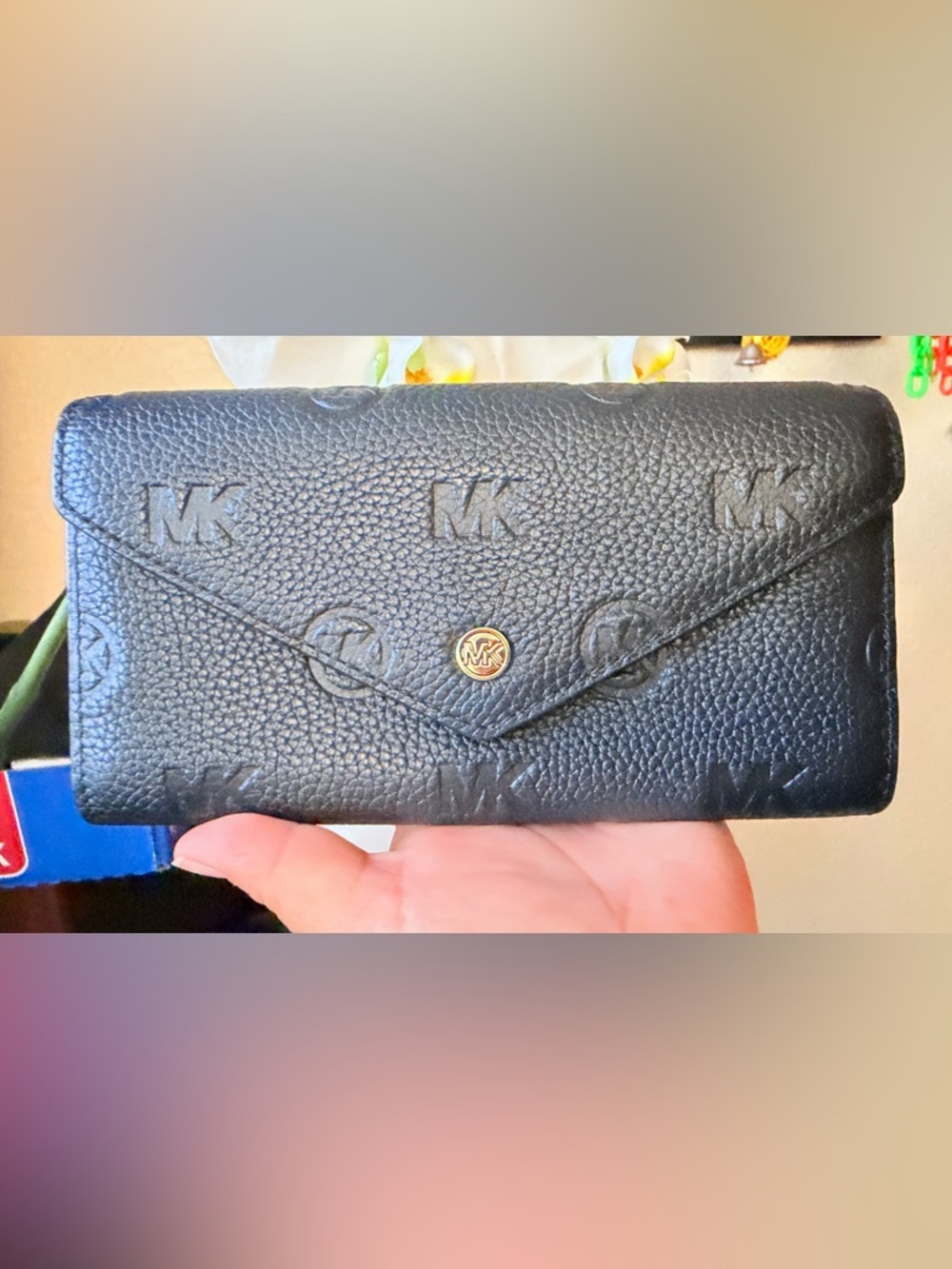 Michael Kors Black Embossed Wallet